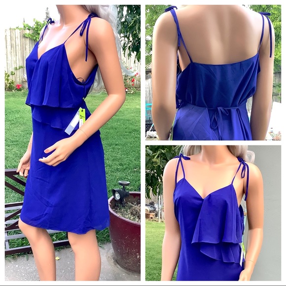 πHPπ₯NWT Med Cocktail Event Ruffle Sabrina Dress - Picture 10 of 16